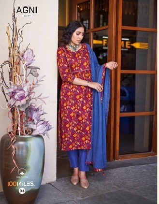 100-MILES-AGNI-READYMADE-KURTI-PANT-WITH-DUPATTA-CATALOGUE-1