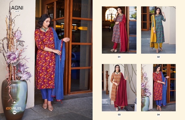 100-MILES-AGNI-READYMADE-KURTI-PANT-WITH-DUPATTA-CATALOGUE-2