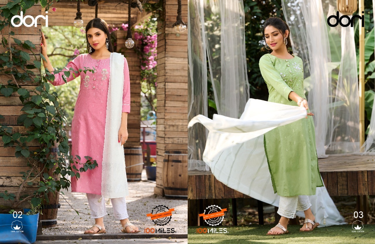 100-MILES-DORI-KURTI-PANT-WITH-DUPATTA-AT-WHOLESALER-SURAT-2
