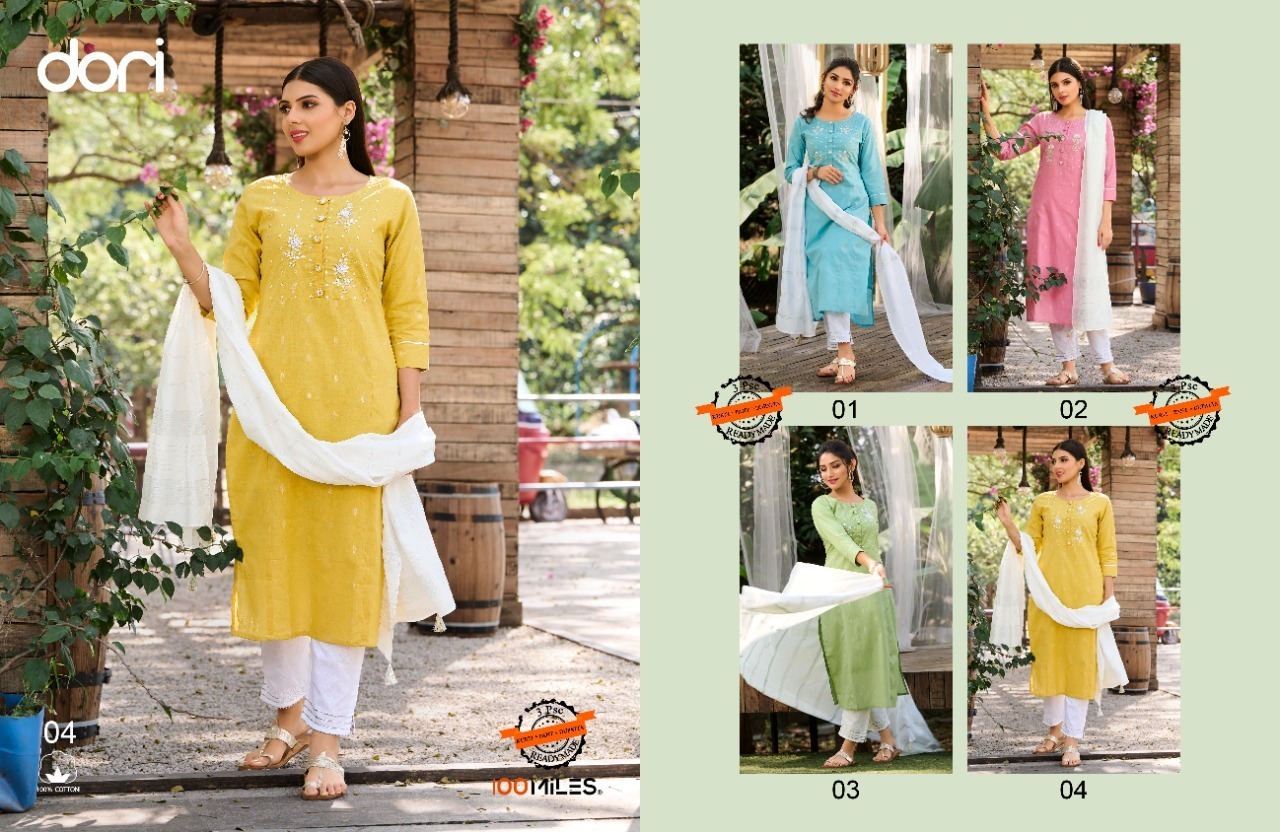 100-MILES-DORI-KURTI-PANT-WITH-DUPATTA-AT-WHOLESALER-SURAT-4
