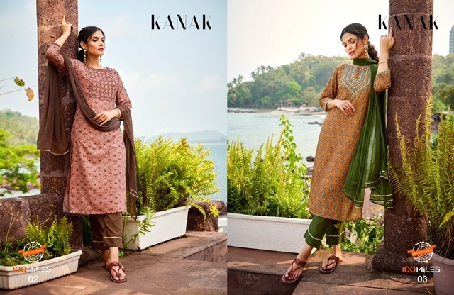 100-MILES-KANAK-KURTI-PANT-WITH-DUPATTA-WHOLESALER-SURAT-3