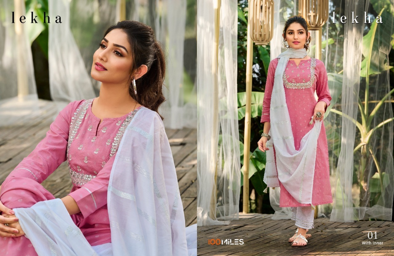 100-MILES-LEKHA-KURTI-PANT-WITH-DUPATTA-LATEST-CATALOGUE-4