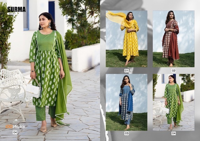 100-MILES-SURMA-KURTI-PANT-WITH-DUPATTA-WHOLESALER-SURAT-4