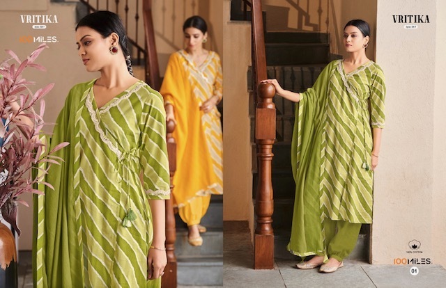 100-MILES-VRITIKA-KURTI-PANT-WITH-DUPATTA-LATEST-CATALOGUE-3