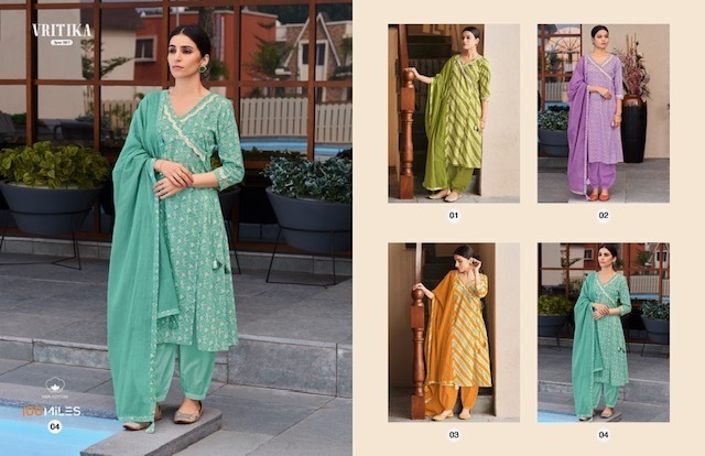 100-MILES-VRITIKA-KURTI-PANT-WITH-DUPATTA-LATEST-CATALOGUE-4