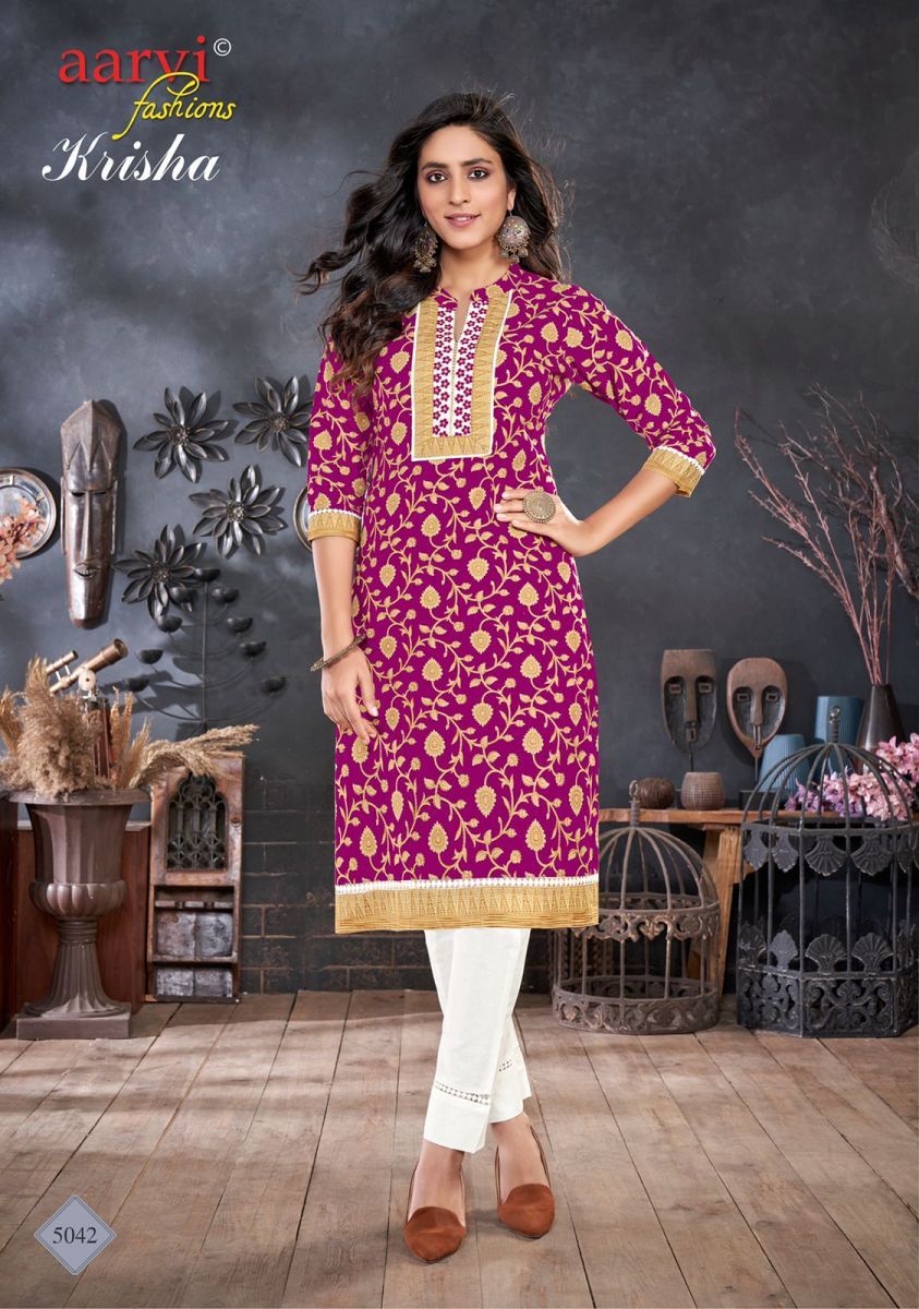 AARVI-FASHION-KRISHA-LOW-RANGE-KURTI-WITH-PANTS-LATEST-COLLECTION-3