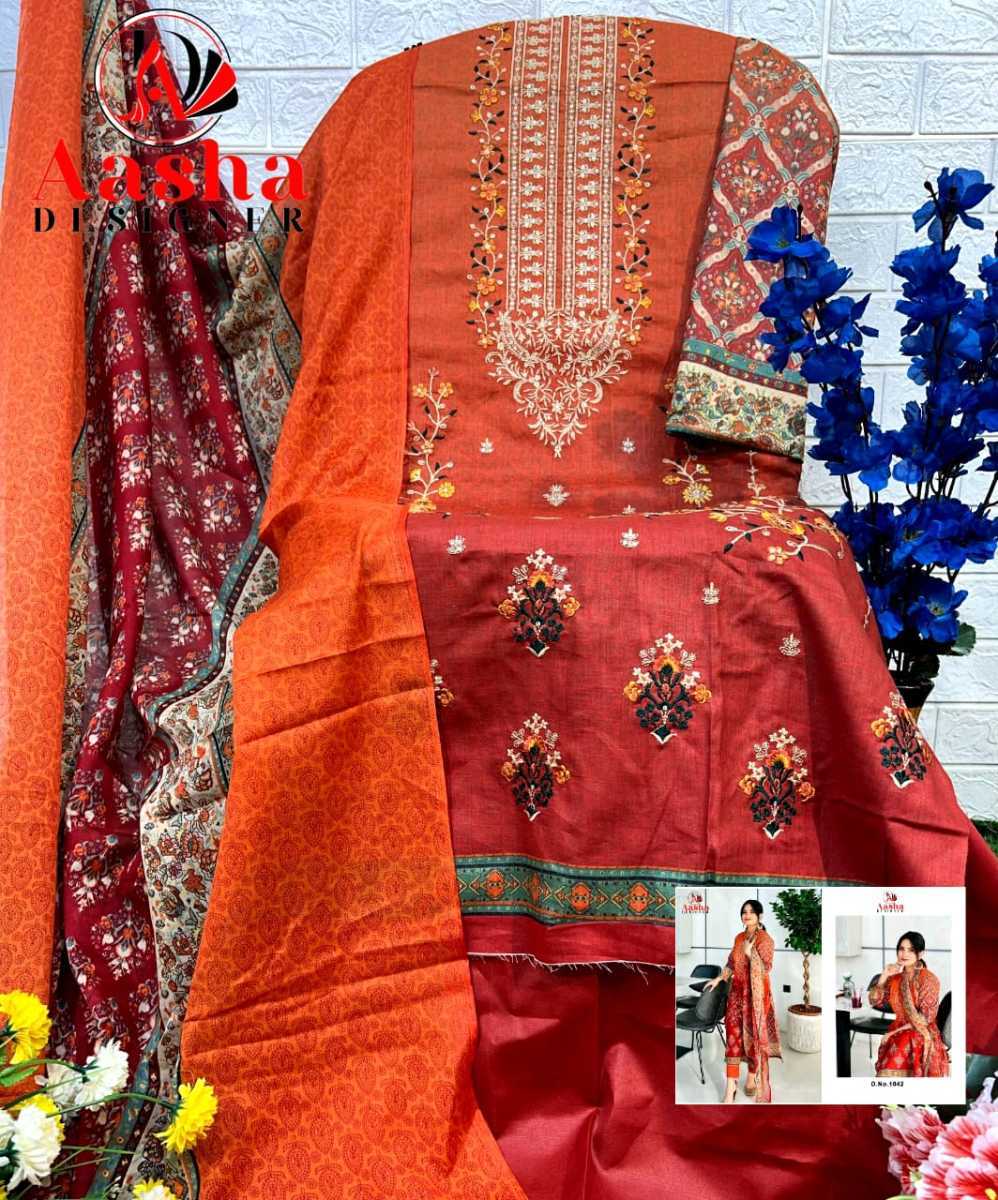 AASHA-DESIGNER-1042-COTTON-PAKISTANI-SUITS-2