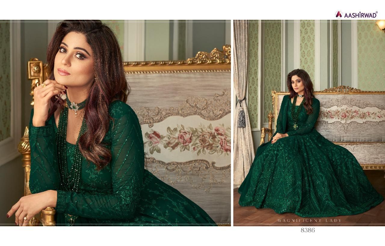 AASHIRWAD-AVNI-D.No-8385-TO-8389-HEAVY-EMBROIDERED-SUITS-AT-BEST-PRICE-9