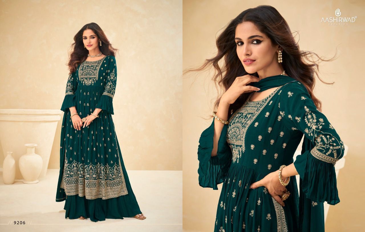 AASHIRWAD-CREATION-LIME-LIGHT-GEORGETTE-SALWAR-SUITS-CATALOGUE-2