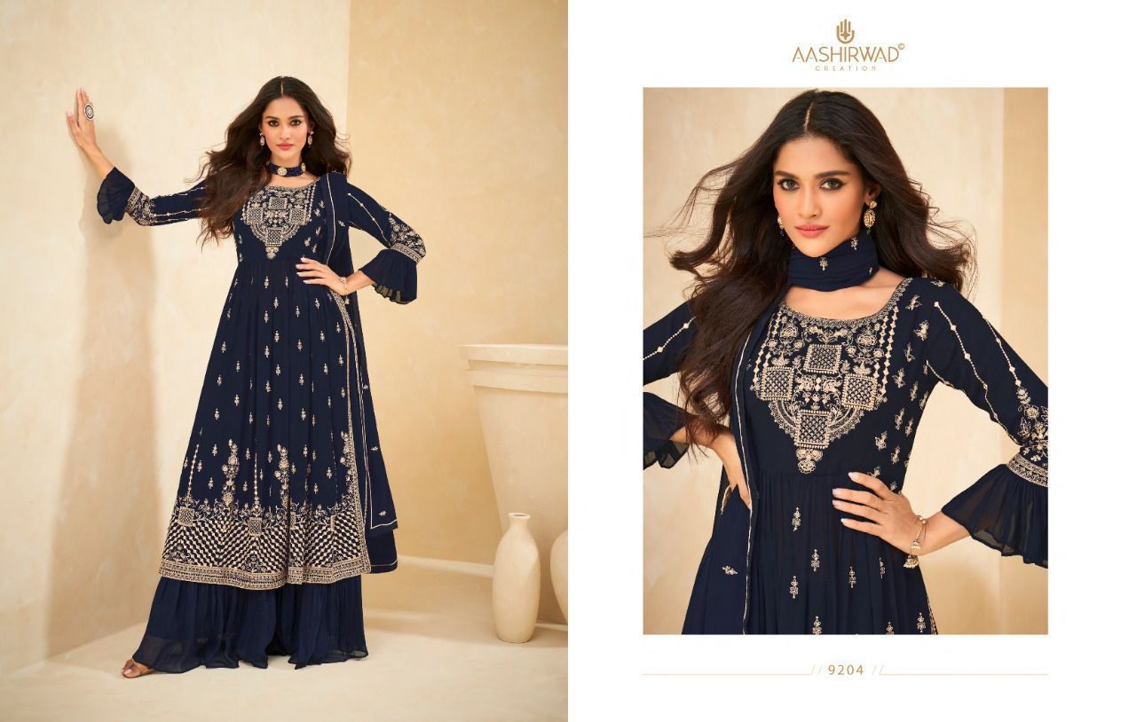 AASHIRWAD-CREATION-LIME-LIGHT-GEORGETTE-SALWAR-SUITS-CATALOGUE-5