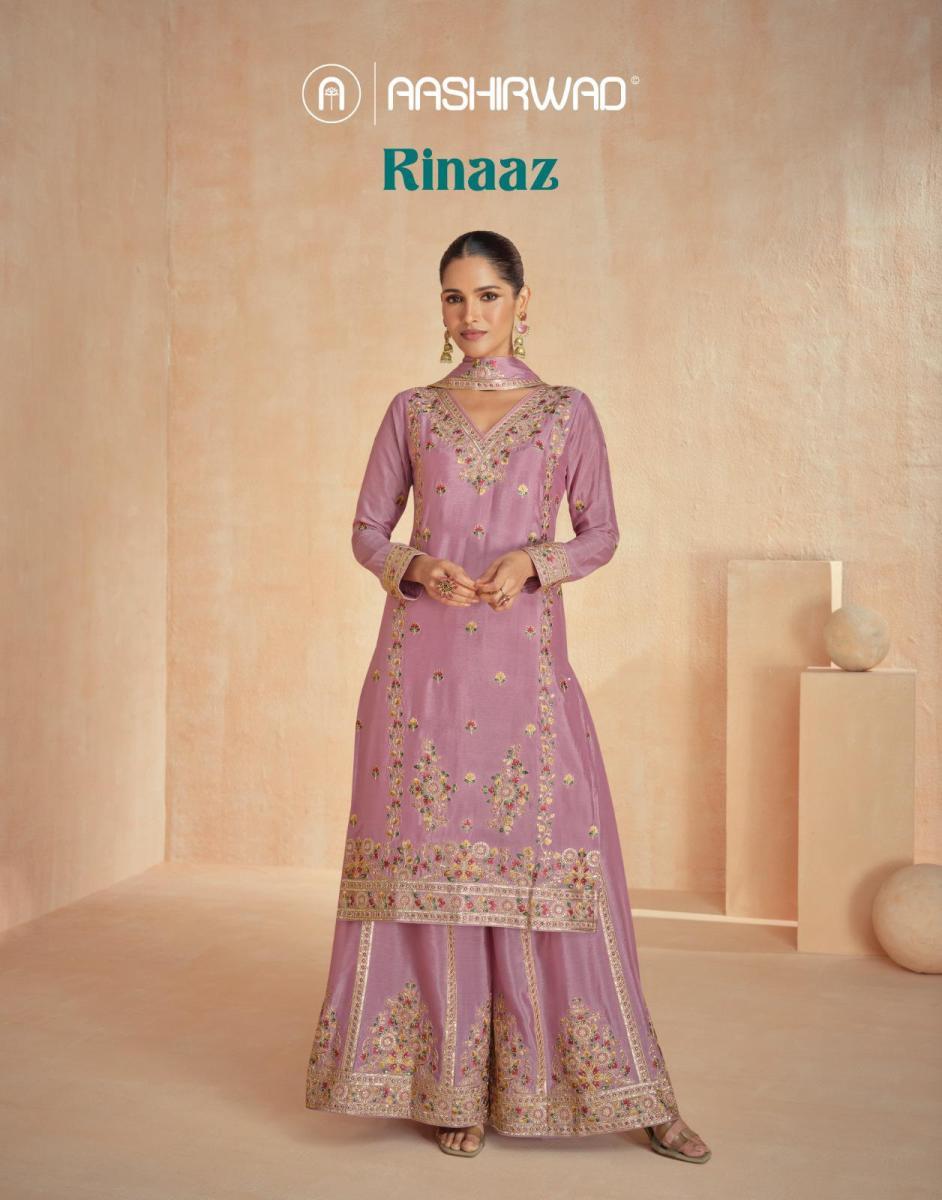 AASHIRWAD-CREATION-RINAAZ-CHINNON-SILK-SUIT-WHOLESALER-IN-SURAT-1