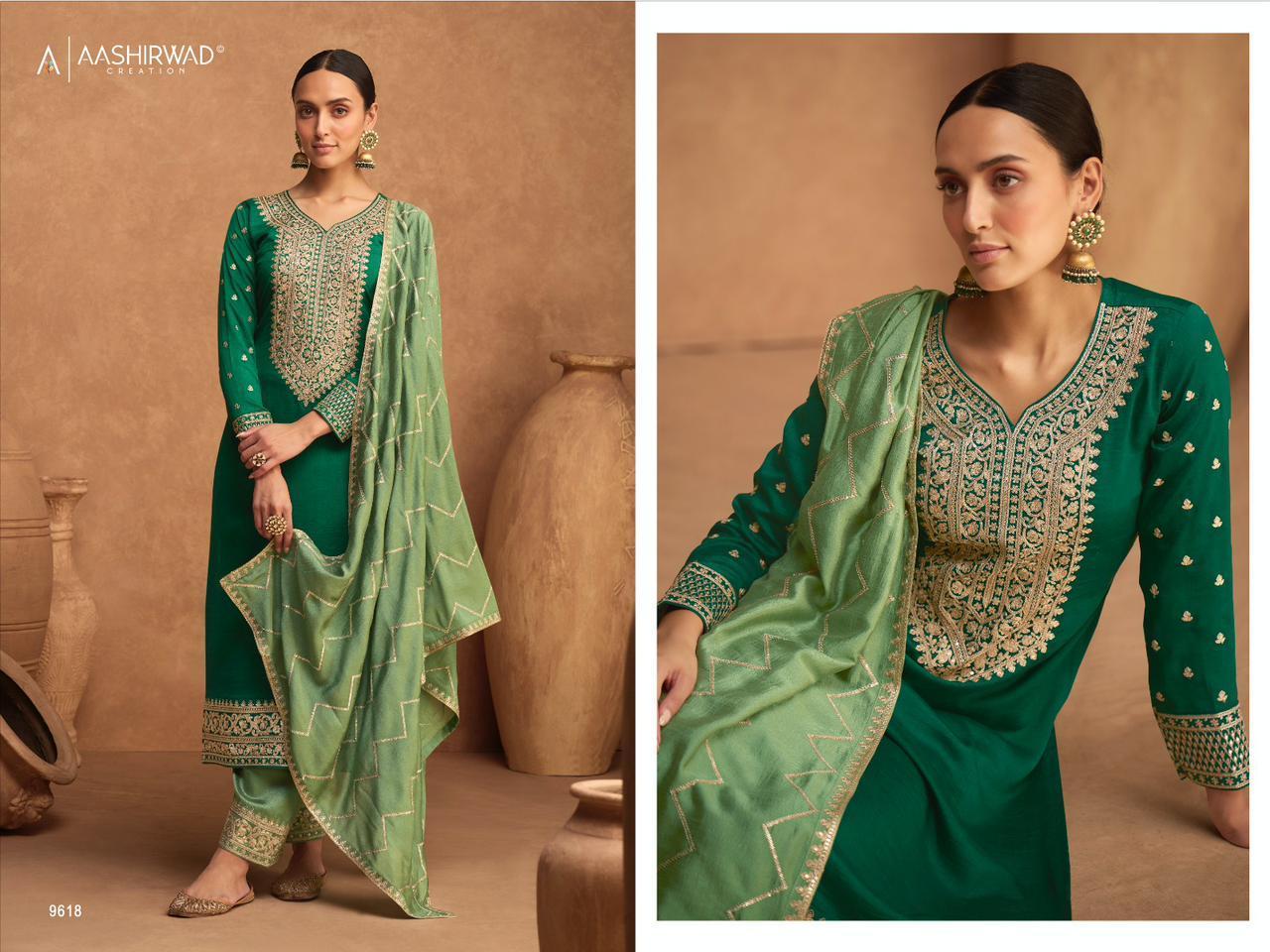 AASHIRWAD-GULKAND-KESARIYA-COLORS-PREMIUM-SILK-SUITS-WHOLESALER-2