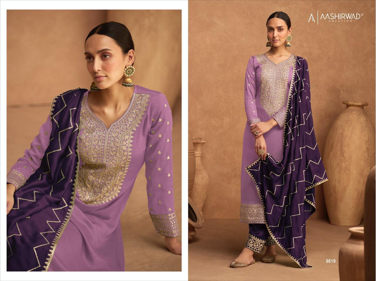 AASHIRWAD-GULKAND-KESARIYA-COLORS-PREMIUM-SILK-SUITS-WHOLESALER-3