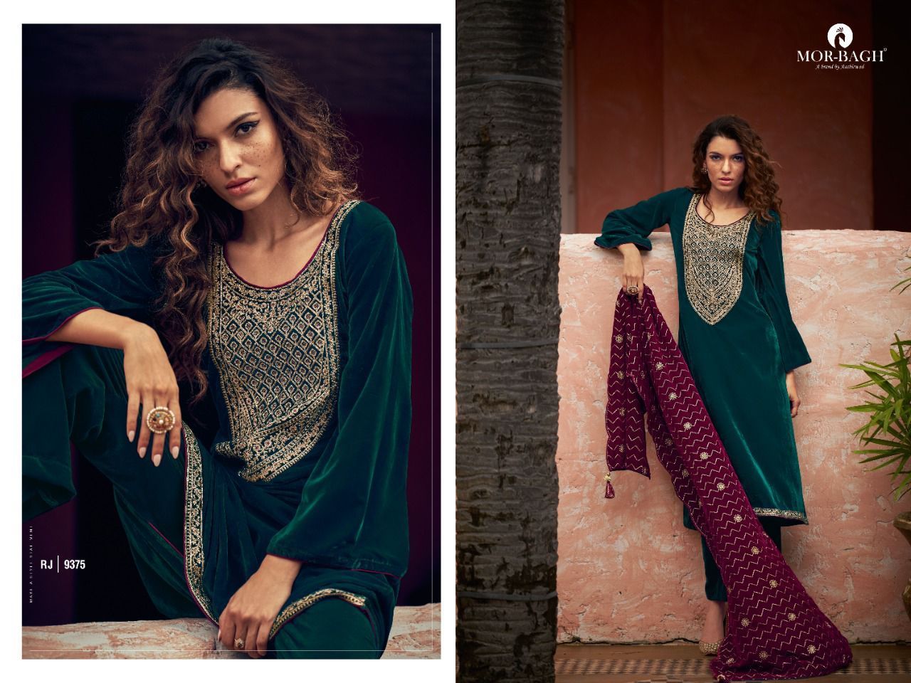 AASHIRWAD-MOR-BAGH-RANJHA-WINTER-VELVET-SUITS-WHOLESALE-14