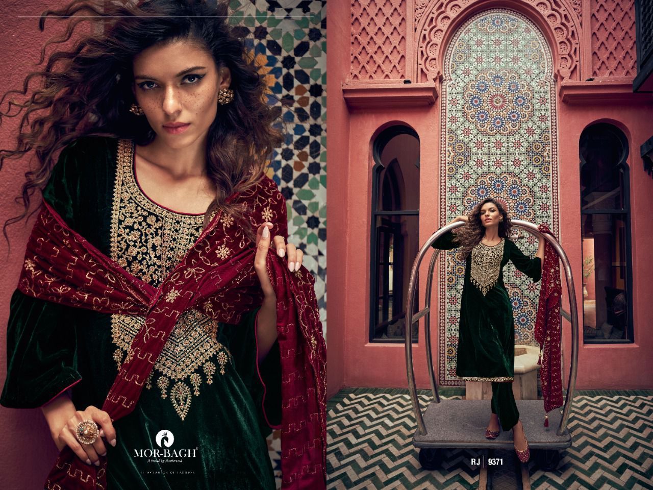 AASHIRWAD-MOR-BAGH-RANJHA-WINTER-VELVET-SUITS-WHOLESALE-3