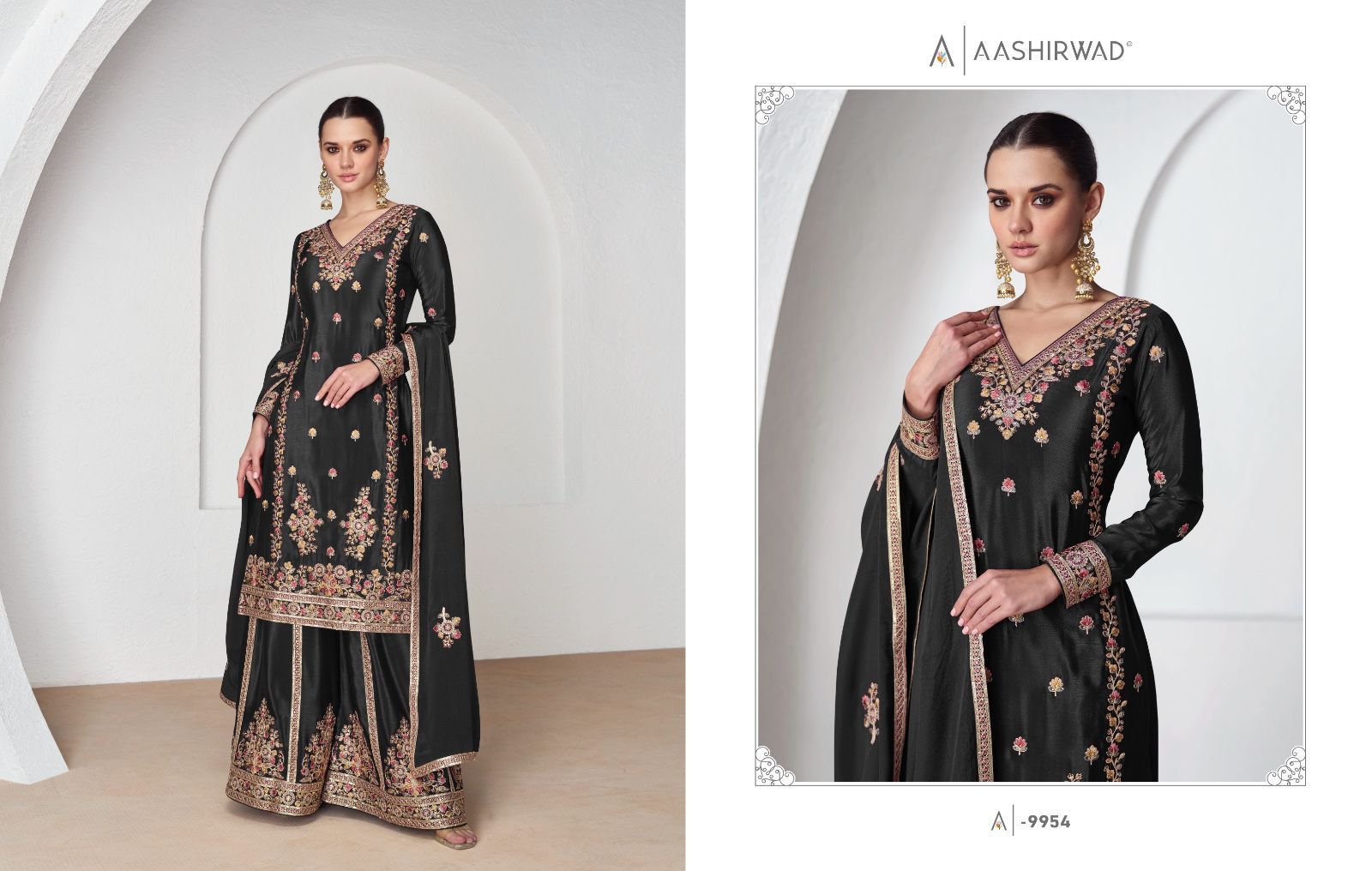 AASHIRWAD-NAZRANA-DESIGNER-CHINNON-SILK-SUIT-WHOLESALER-IN-SURAT-4