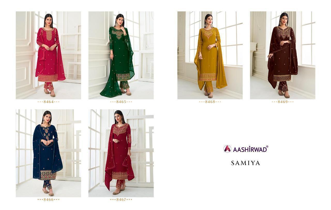 AASHIRWAD-SAMIYA-D.NO-8464-TO-D.NO-8467-GEORGETTE-SALWAR-SUITS-LATEST-CATALOGUE-13
