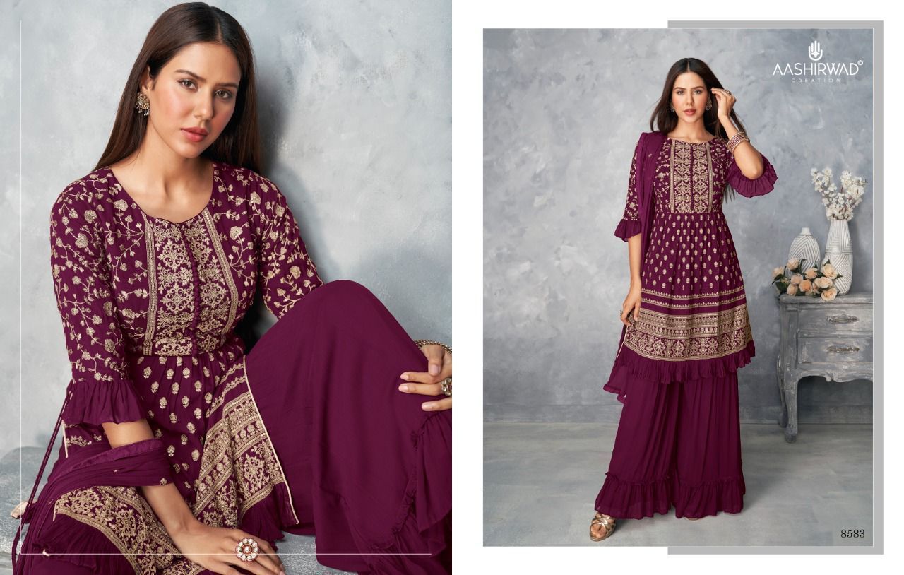 AASHIRWAD-SATRANGI-FOUX-GEORGETTE-SALWAR-KAMEEZ-WHOLESALER-10