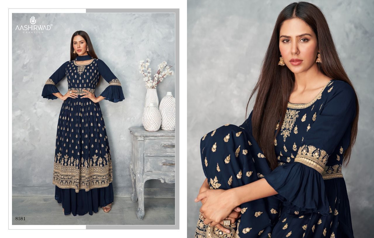 AASHIRWAD-SATRANGI-FOUX-GEORGETTE-SALWAR-KAMEEZ-WHOLESALER-4