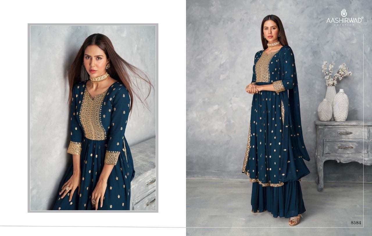 AASHIRWAD-SATRANGI-FOUX-GEORGETTE-SALWAR-KAMEEZ-WHOLESALER-5