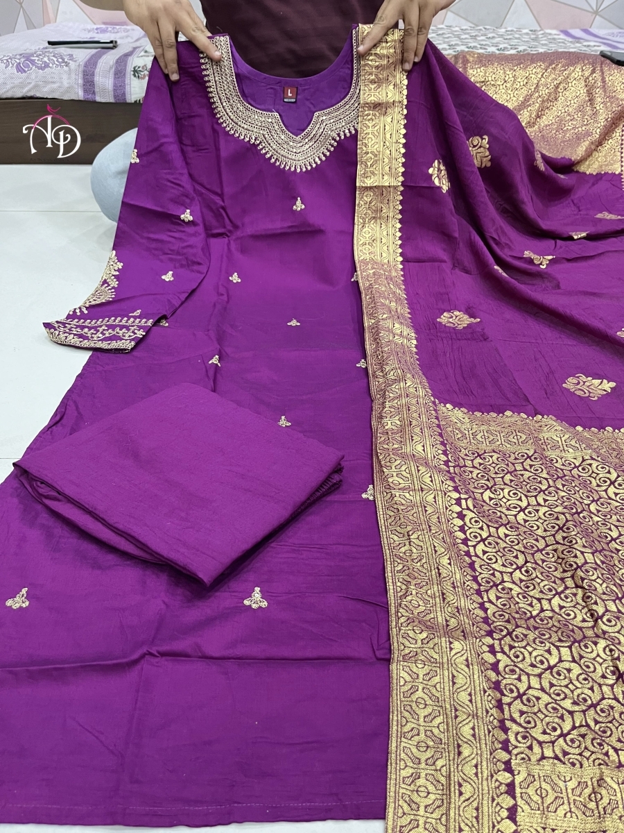 AKSHAR-DESIGNER-WINE-CHANDERI-SILK-SUITS-3