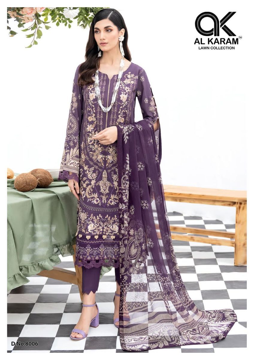 AL-KARAM-KESARIYA-MAGIC-IN-PRINT-VOL-8-PURE-CAMBRIC-KARACHI-SUITS-AT-SURAT-8