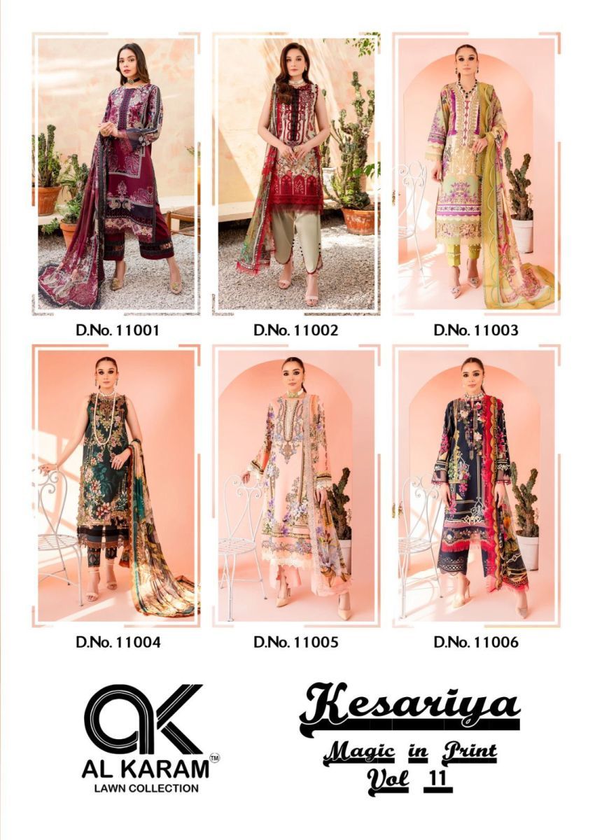 AL-KARAM-KESARIYA-VOL-11-COTTON-SALWAR-KAMEEZ-WHOLESALER-IN-SURAT-2