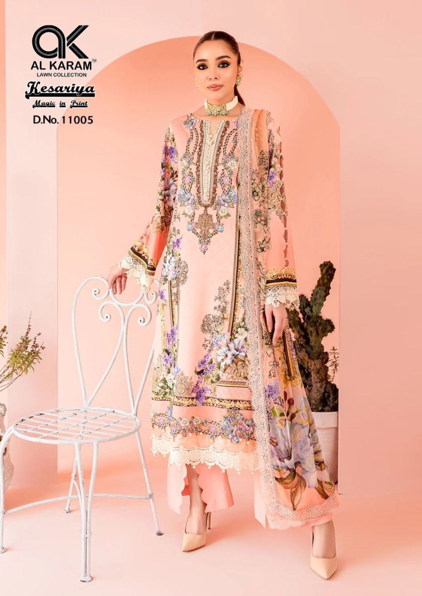 AL-KARAM-KESARIYA-VOL-11-COTTON-SALWAR-KAMEEZ-WHOLESALER-IN-SURAT-4