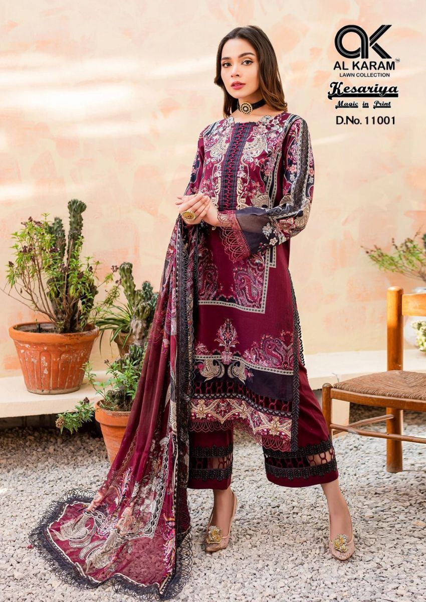 AL-KARAM-KESARIYA-VOL-11-COTTON-SALWAR-KAMEEZ-WHOLESALER-IN-SURAT-9