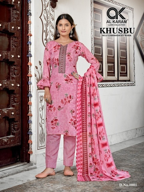 AL-KARAM-KHUSBU-SELF-EMBROIDERY-LAWN-KARACHI-SUITS-WHOLESALE-2