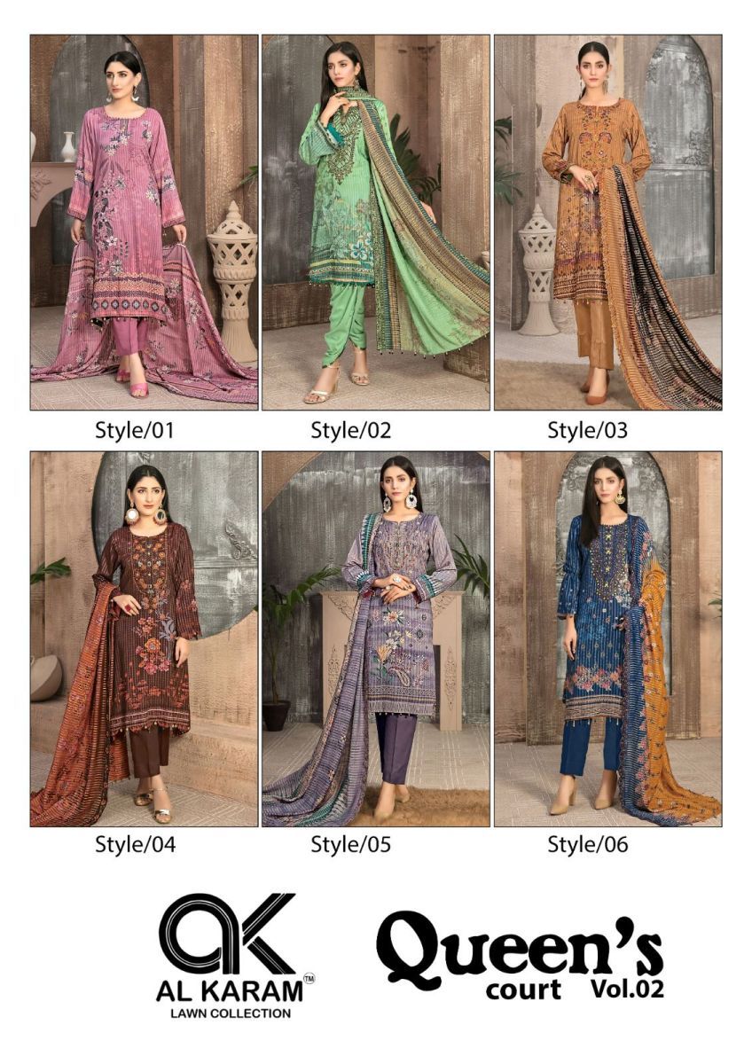 AL-KARAM-QUEENS-COURT-VOL-2-CAMBRIC-PRINTED-KARACHI-SUITS-AT-SURAT-8