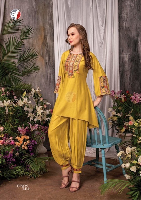 ANJU-FABRICS-FUSION-VOL-3-DESINGER-KURTI-WITH-AFGANI-WHOLESALER-IN-SURAT-5