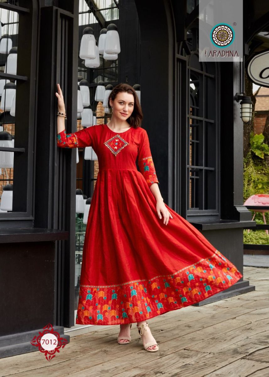 ARADHAN-LEVEL-VOL-7-COTTON-EMBROIDERY-GOWN-STYLE-KURTIS-AT-SURAT-2