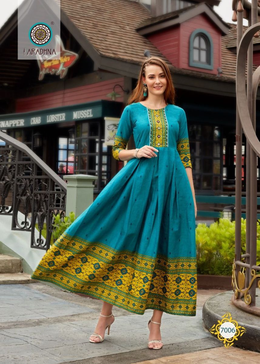 ARADHAN-LEVEL-VOL-7-COTTON-EMBROIDERY-GOWN-STYLE-KURTIS-AT-SURAT-9