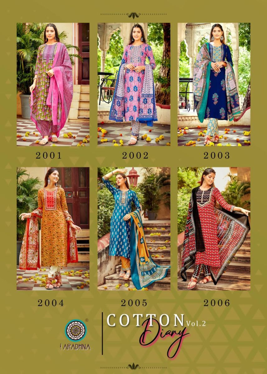 ARADHNA-COTTON-DIARY-VOL-2-KURTI-PANT-WITH-DUPATTA-3PC-SET-WHOLESALER-SURAT-13