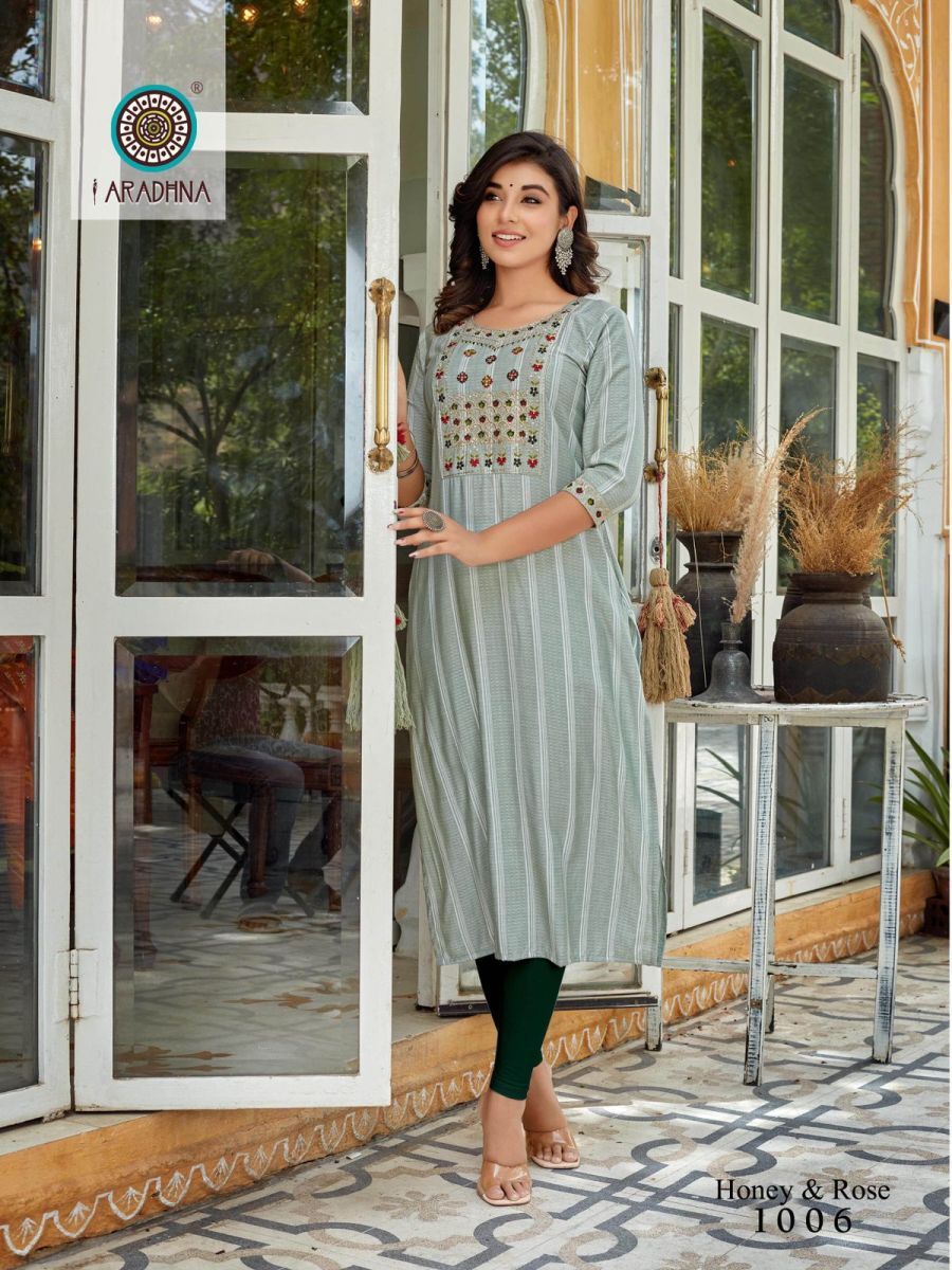 ARADHNA-HONEY-ROSE-VOL-1-VISCOSE-EMBROIDERY-KURTIS-WHOLESALER-SURAT-7