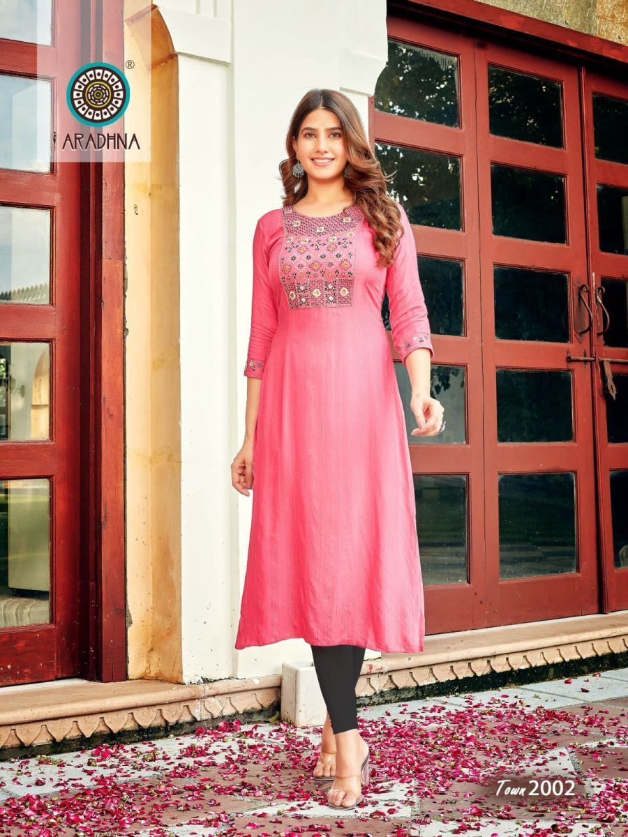 ARADHNA-TALK-OF-THE-TOWN-VOL-2-VISCOSE-EMBROIDERY-CASUAL-WEAR-KURTI-WHOLESALER-2