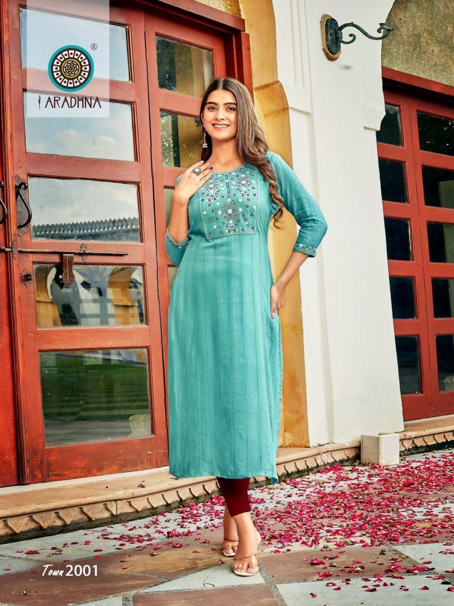 ARADHNA-TALK-OF-THE-TOWN-VOL-2-VISCOSE-EMBROIDERY-CASUAL-WEAR-KURTI-WHOLESALER-5