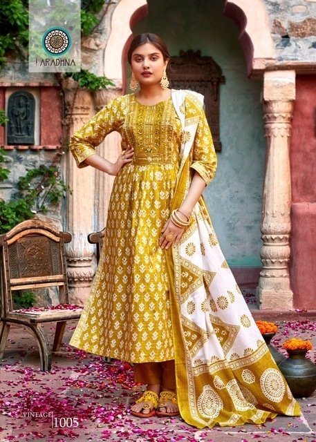 ARADHNA-VINTAGE-VOL-1-COTTON-PRINT-KURTI-PANT-WITH-DUPATTA-WHOLSALER-SURAT-6