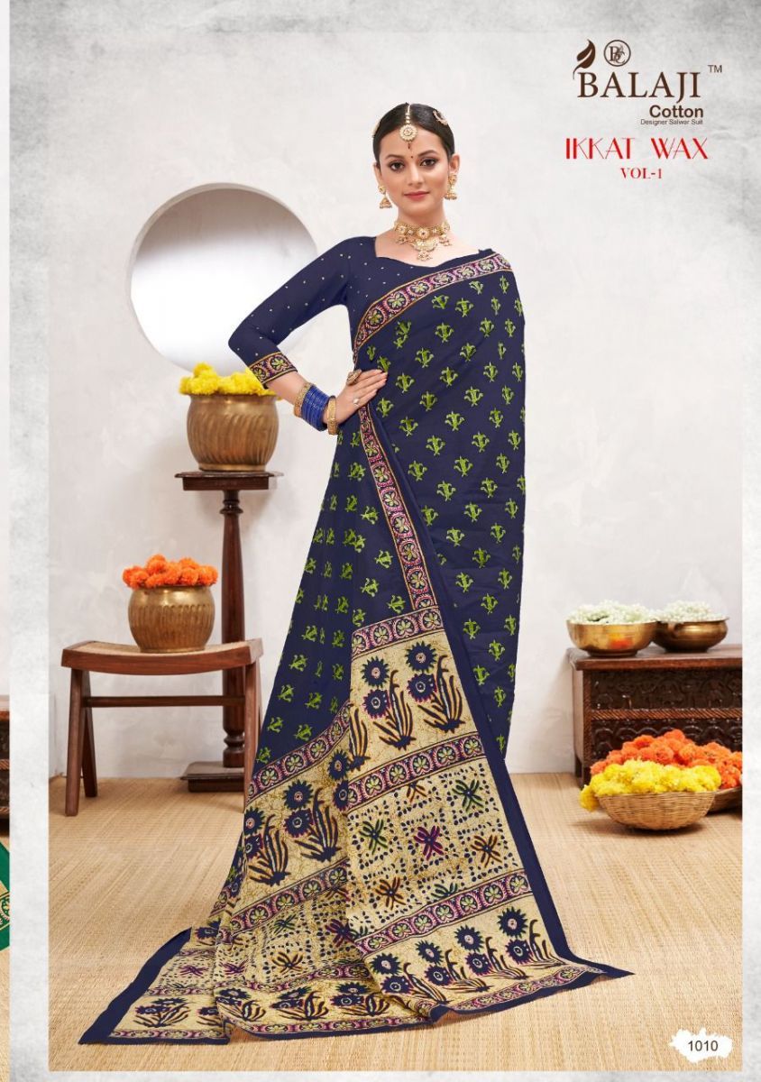 BALAJI-IKKAT-WAX-VOL-1-COTTON-PRINTED-SAREES-WHOLESALE-3