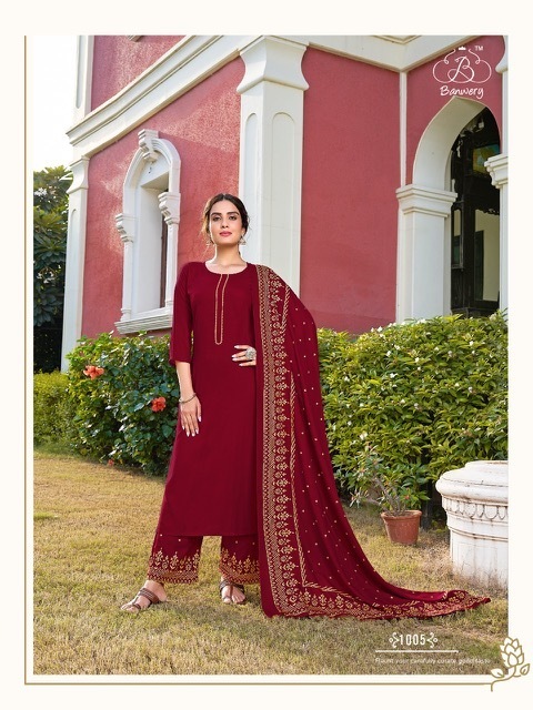 BANWERY-PANGHAT-KURTI-WITH-PANT-WITH-DUPATTA-SET-MANUFACTUR-SURAT-7
