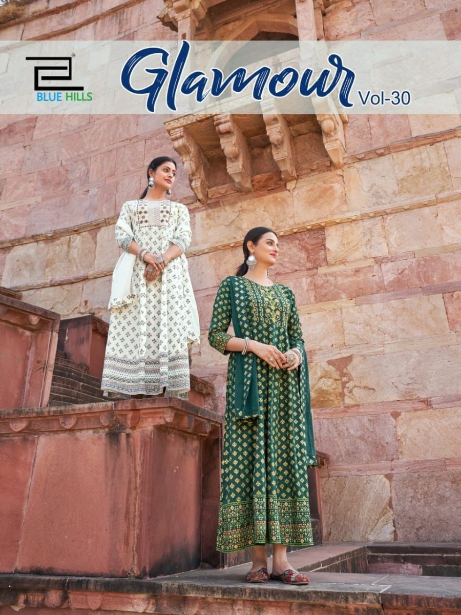 BLUE-HILLS-GLAMOUR-VOL-30-RAYON-PRINT-GOWN-WITH-DUPATTA-LATEST-CATALOGUE-1