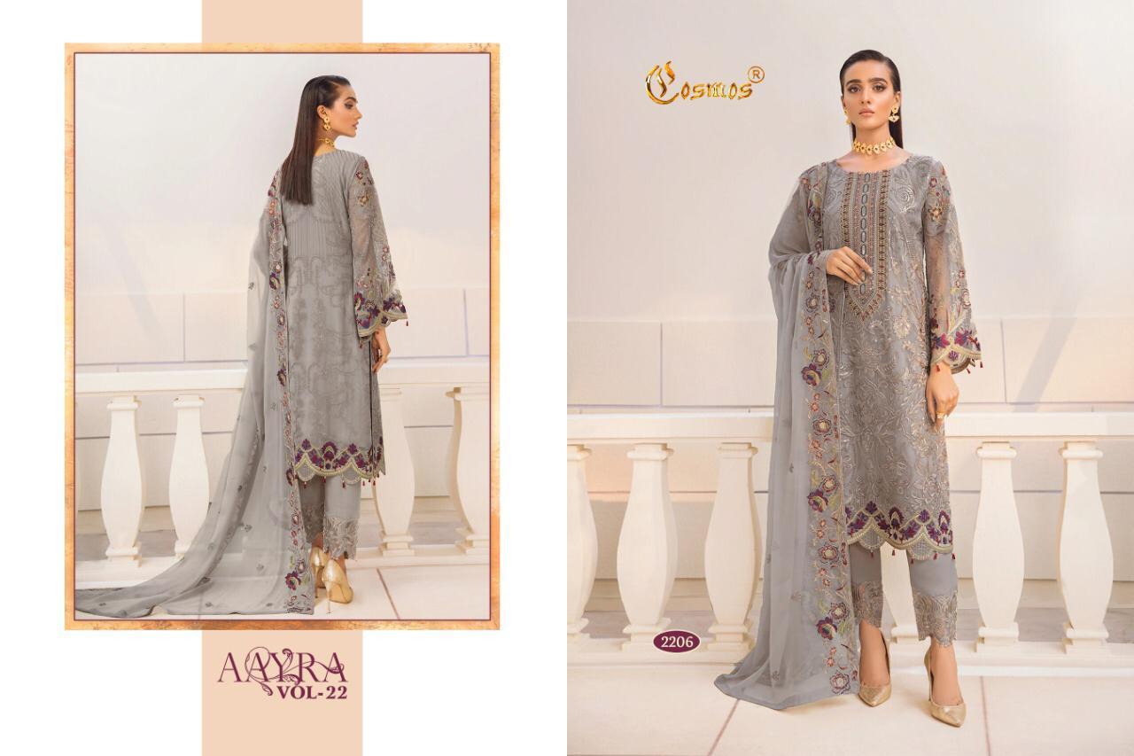 COSMOS-AAYRA-VOL-22-FOUX-GEORGETTE-PAKISTANI-SUITS-WHOLESALER-SURAT-10