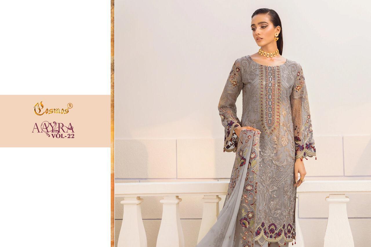COSMOS-AAYRA-VOL-22-FOUX-GEORGETTE-PAKISTANI-SUITS-WHOLESALER-SURAT-11