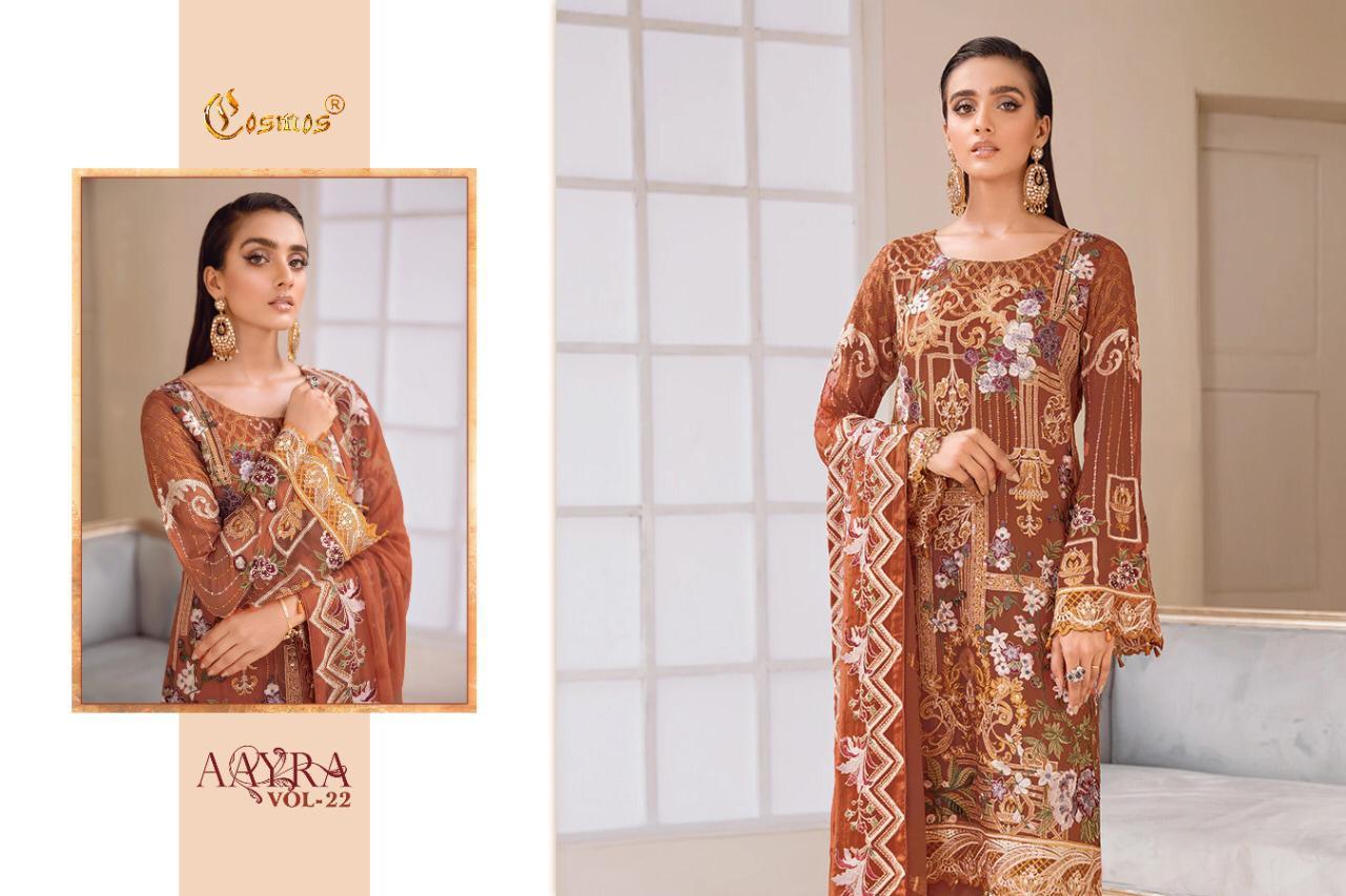 COSMOS-AAYRA-VOL-22-FOUX-GEORGETTE-PAKISTANI-SUITS-WHOLESALER-SURAT-2