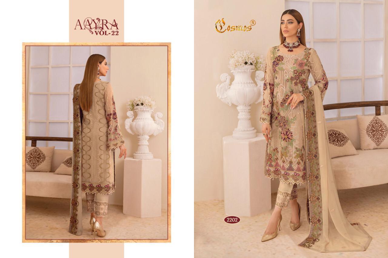 COSMOS-AAYRA-VOL-22-FOUX-GEORGETTE-PAKISTANI-SUITS-WHOLESALER-SURAT-5