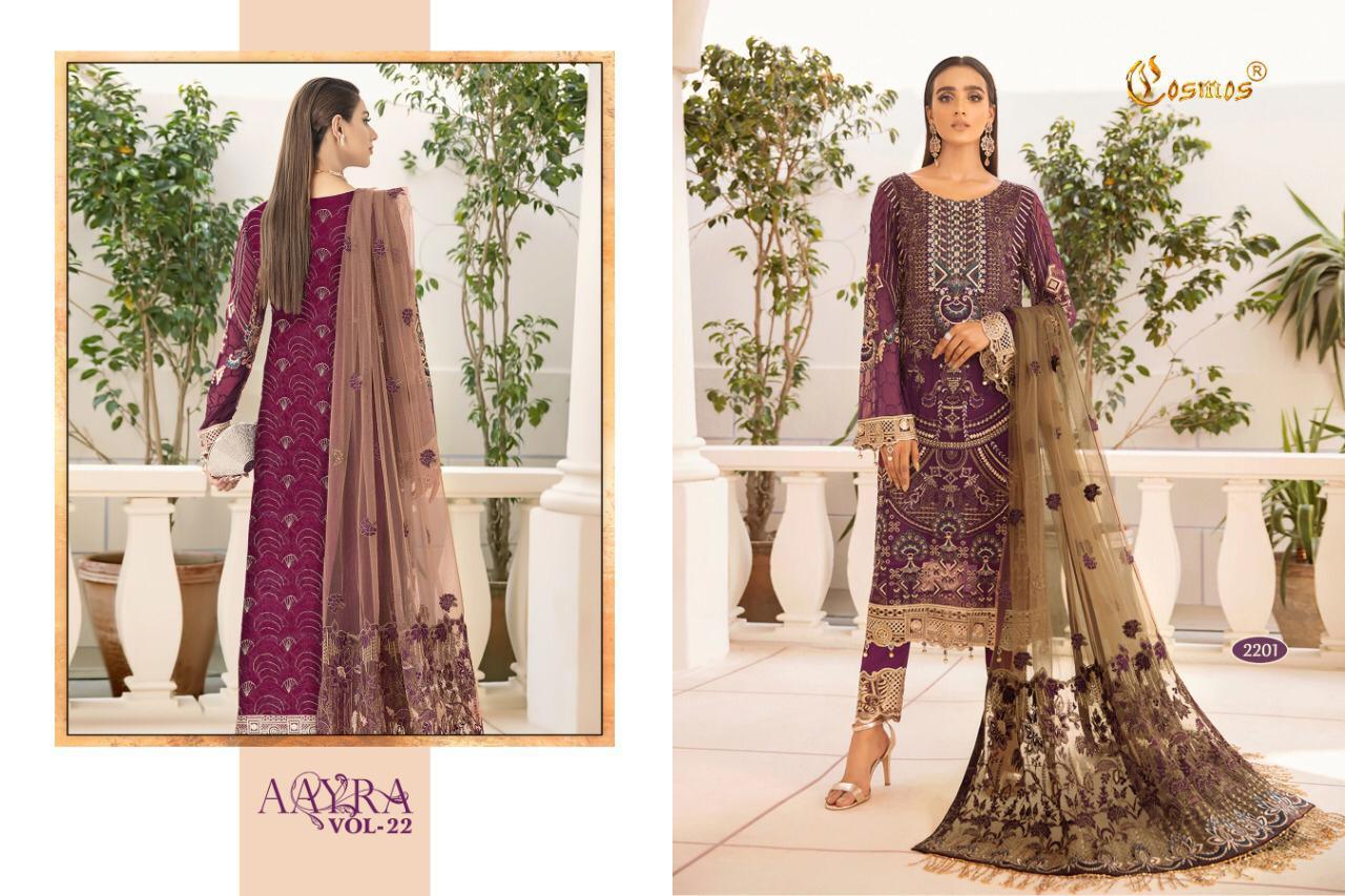 COSMOS-AAYRA-VOL-22-FOUX-GEORGETTE-PAKISTANI-SUITS-WHOLESALER-SURAT-9