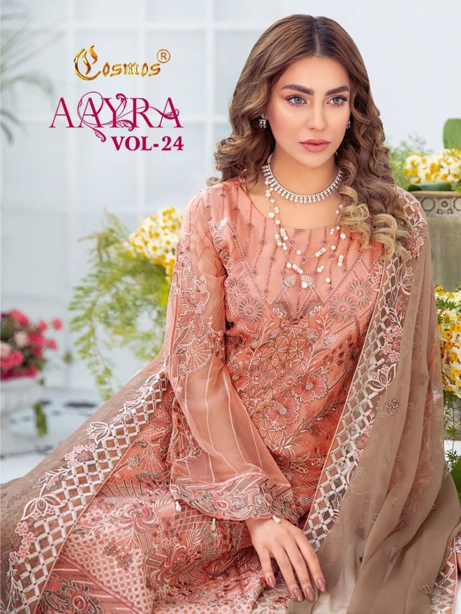 COSMOS-AAYRA-VOL-24-FOUX-GEORGETTE-PAKISTANI-SUITS-AT-SURAT-1