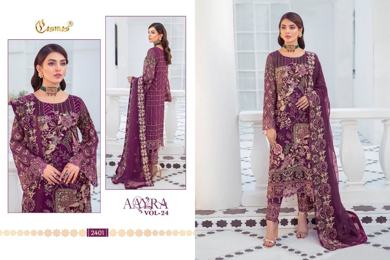 COSMOS-AAYRA-VOL-24-FOUX-GEORGETTE-PAKISTANI-SUITS-AT-SURAT-2