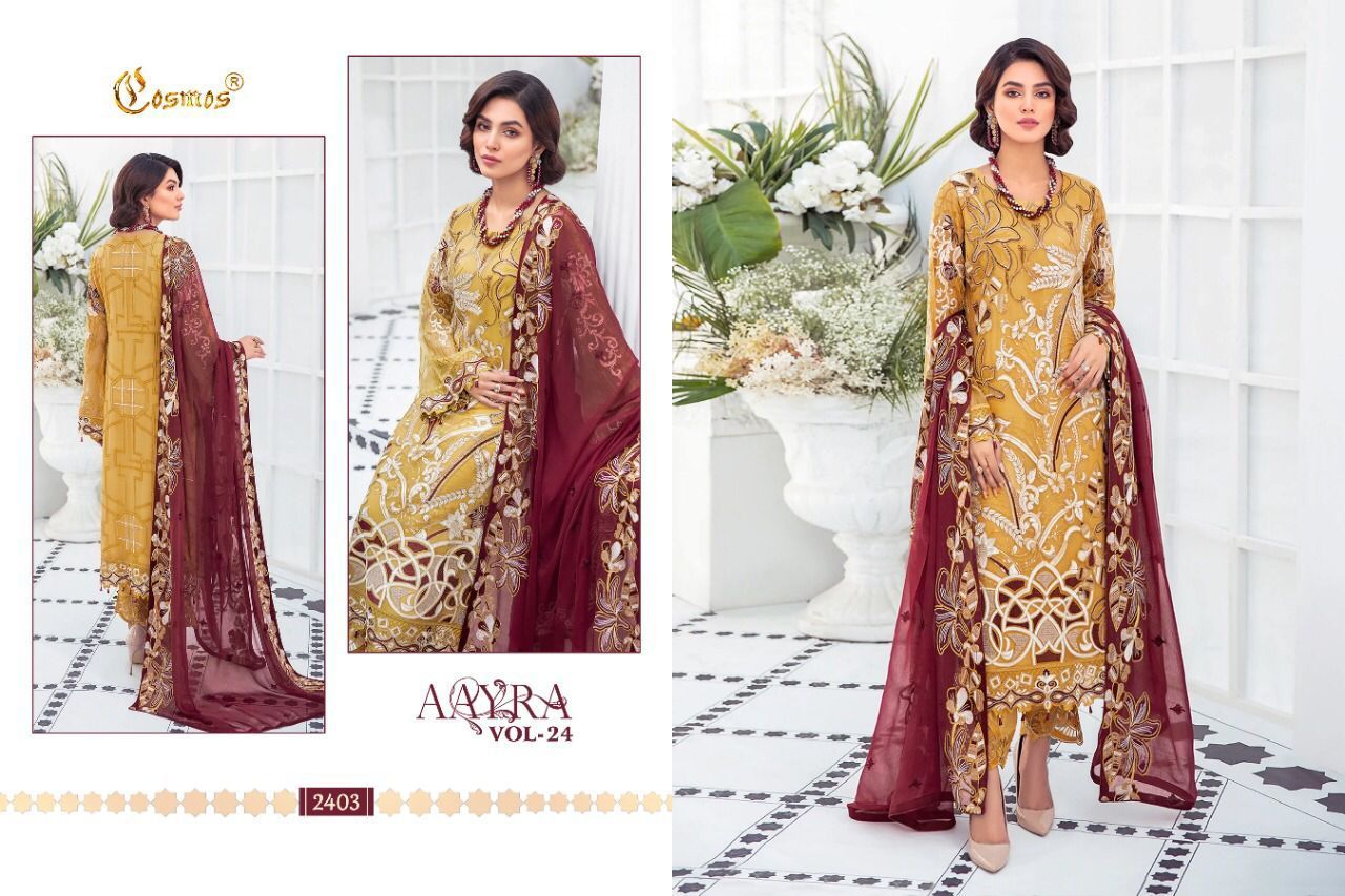 COSMOS-AAYRA-VOL-24-FOUX-GEORGETTE-PAKISTANI-SUITS-AT-SURAT-6
